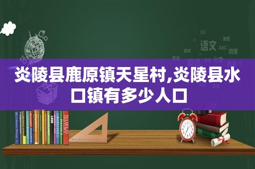 炎陵县鹿原镇天星村,炎陵县水口镇有多少人口