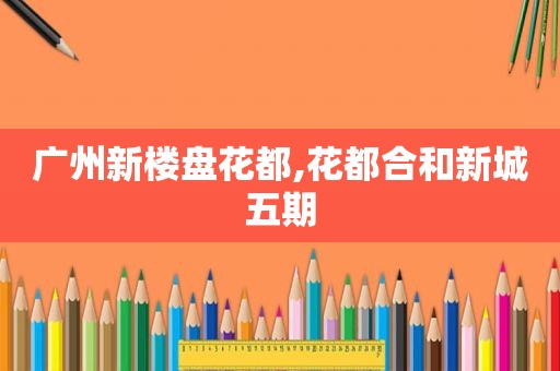广州新楼盘花都,花都合和新城五期