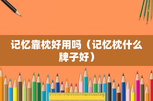记忆靠枕好用吗（记忆枕什么牌子好）
