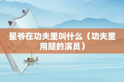 星爷在功夫里叫什么（功夫里用腿的演员）