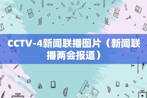 CCTV-4新闻联播图片（新闻联播两会报道）