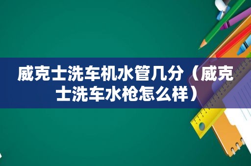 威克士洗车机水管几分（威克士洗车水枪怎么样）