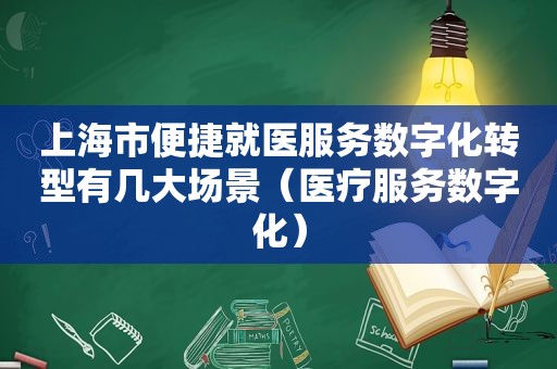 上海市便捷就医服务数字化转型有几大场景（医疗服务数字化）