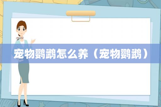 宠物鹦鹉怎么养（宠物鹦鹉）