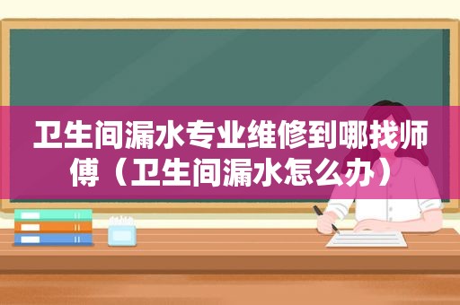 卫生间漏水专业维修到哪找师傅（卫生间漏水怎么办）