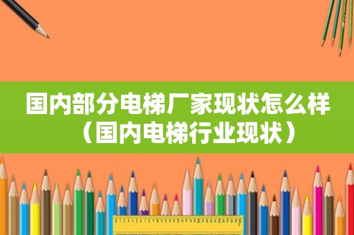 国内部分电梯厂家现状怎么样（国内电梯行业现状）