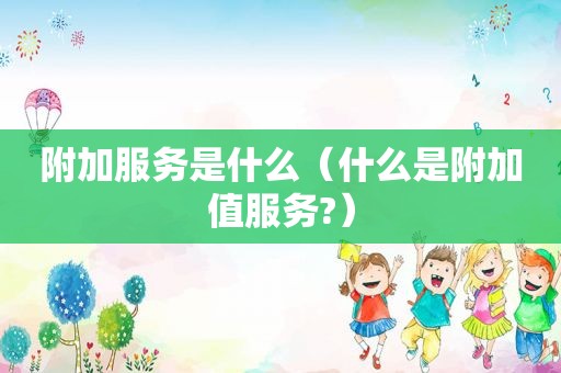 附加服务是什么（什么是附加值服务?）