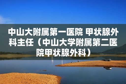 中山大附属第一医院 甲状腺外科主任（中山大学附属第二医院甲状腺外科）