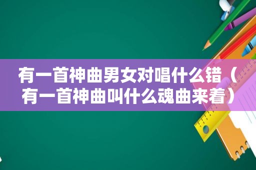 有一首神曲男女对唱什么错（有一首神曲叫什么魂曲来着）