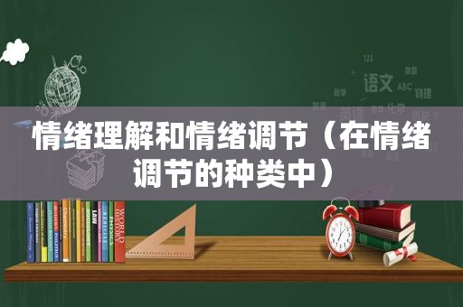情绪理解和情绪调节（在情绪调节的种类中）