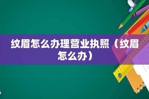 纹眉怎么办理营业执照（纹眉怎么办）