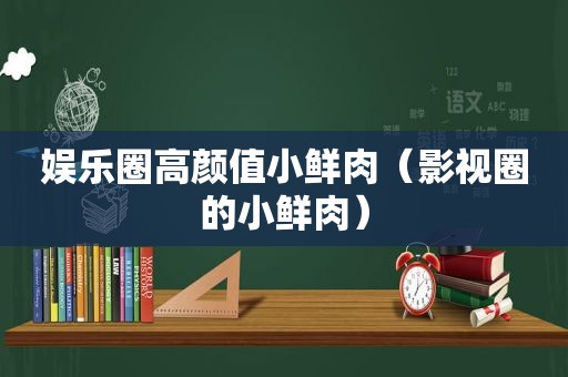 娱乐圈高颜值小鲜肉（影视圈的小鲜肉）