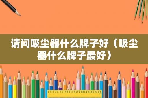 请问吸尘器什么牌子好（吸尘器什么牌子最好）