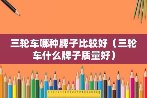 三轮车哪种牌子比较好（三轮车什么牌子质量好）