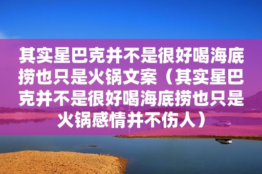 其实星巴克并不是很好喝海底捞也只是火锅文案（其实星巴克并不是很好喝海底捞也只是火锅感情并不伤人）
