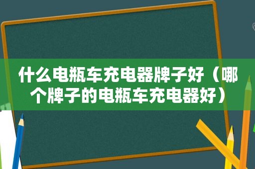 什么电瓶车充电器牌子好（哪个牌子的电瓶车充电器好）