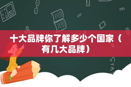 十大品牌你了解多少个国家（有几大品牌）