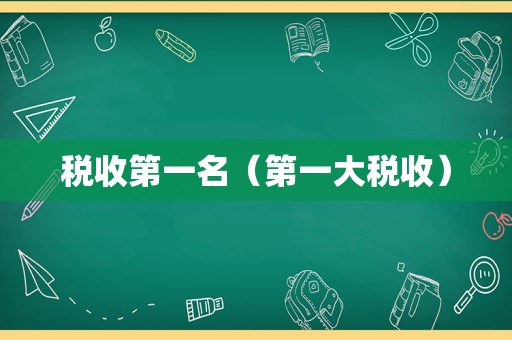 税收第一名（第一大税收）
