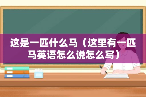 这是一匹什么马（这里有一匹马英语怎么说怎么写）