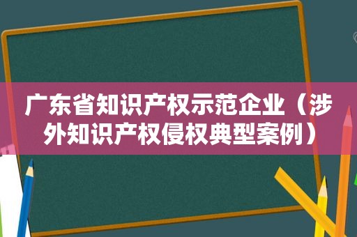 广东省知识产权示范企业（涉外知识产权侵权典型案例）