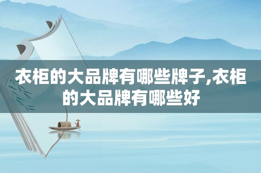 衣柜的大品牌有哪些牌子,衣柜的大品牌有哪些好