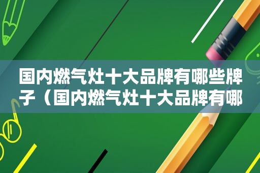 国内燃气灶十大品牌有哪些牌子（国内燃气灶十大品牌有哪些好）