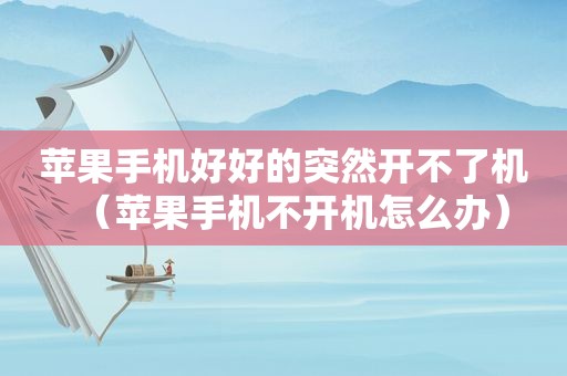 苹果手机好好的突然开不了机（苹果手机不开机怎么办）