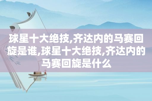 球星十大绝技,齐达内的马赛回旋是谁,球星十大绝技,齐达内的马赛回旋是什么