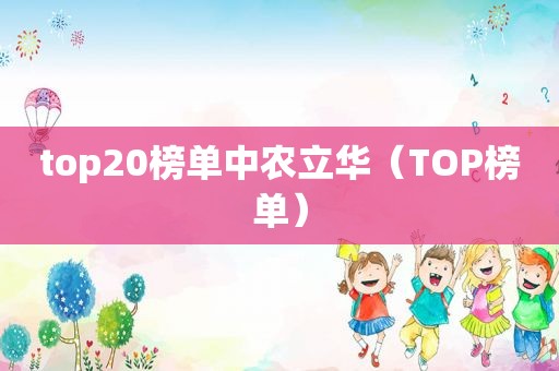 top20榜单中农立华（TOP榜单）