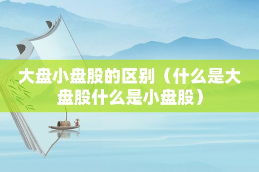 大盘小盘股的区别（什么是大盘股什么是小盘股）