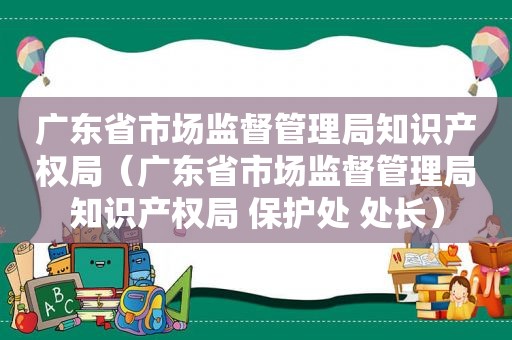 广东省市场监督管理局知识产权局（广东省市场监督管理局知识产权局 保护处 处长）