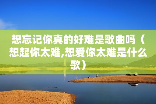 想忘记你真的好难是歌曲吗（想起你太难,想爱你太难是什么歌）