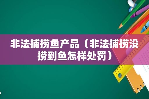 非法捕捞鱼产品（非法捕捞没捞到鱼怎样处罚）