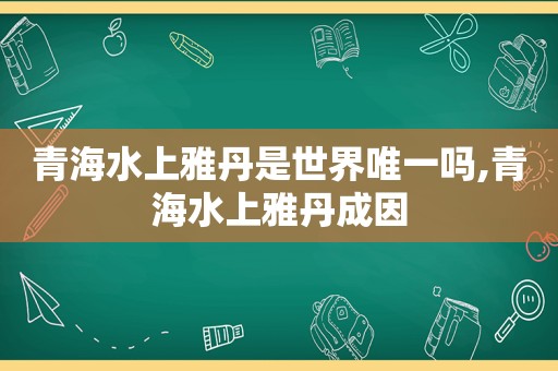 青海水上雅丹是世界唯一吗,青海水上雅丹成因