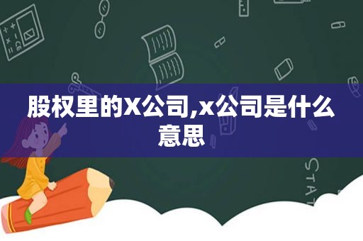 股权里的X公司,x公司是什么意思