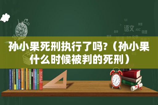 孙小果死刑执行了吗?（孙小果什么时候被判的死刑）