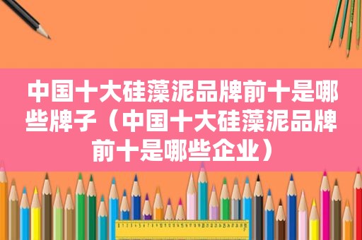 中国十大硅藻泥品牌前十是哪些牌子（中国十大硅藻泥品牌前十是哪些企业）