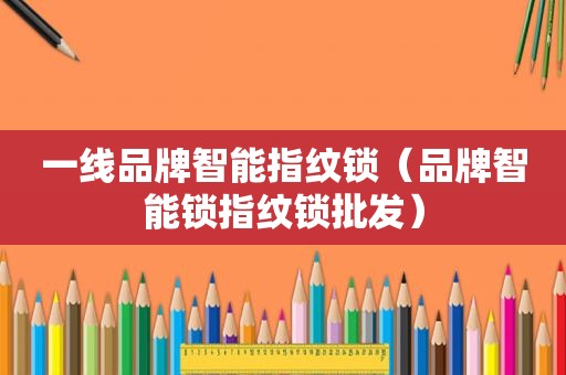 一线品牌智能指纹锁（品牌智能锁指纹锁批发）