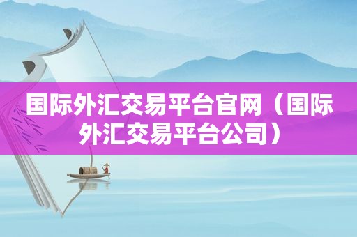 国际外汇交易平台官网（国际外汇交易平台公司）