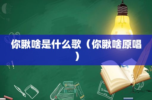 你瞅啥是什么歌（你瞅啥原唱）