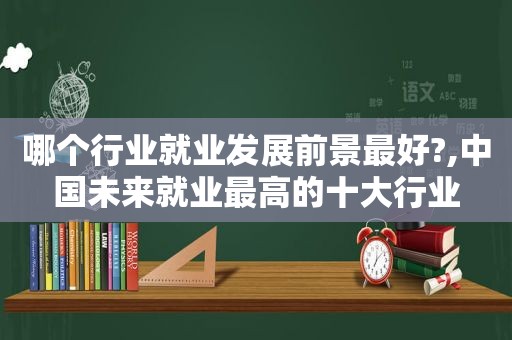 哪个行业就业发展前景最好?,中国未来就业最高的十大行业