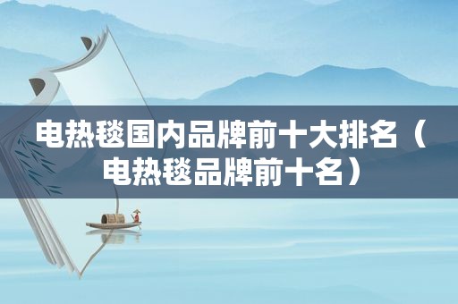 电热毯国内品牌前十大排名（电热毯品牌前十名）