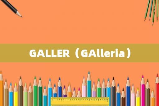 GALLER（GAlleria）