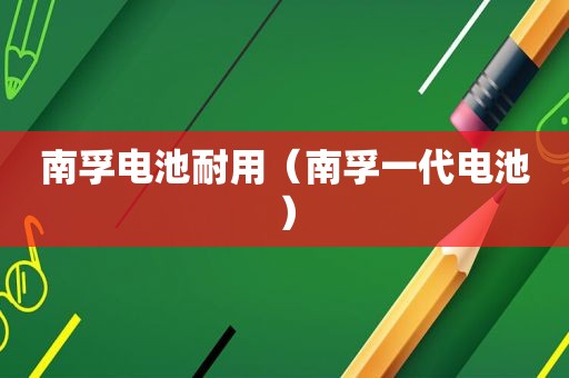 南孚电池耐用（南孚一代电池）