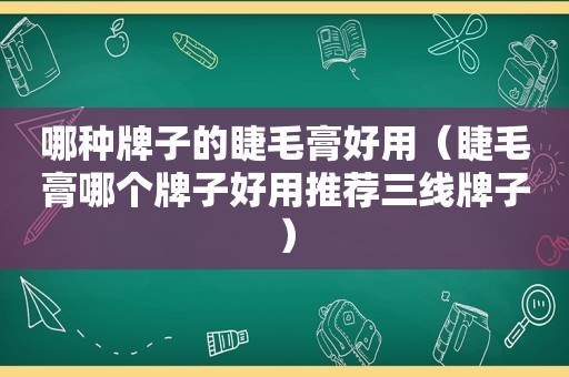 哪种牌子的睫毛膏好用（睫毛膏哪个牌子好用推荐三线牌子）