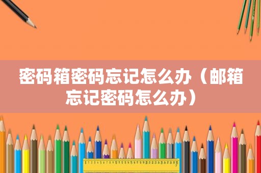 密码箱密码忘记怎么办（邮箱忘记密码怎么办）