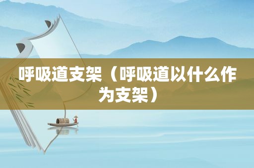 呼吸道支架（呼吸道以什么作为支架）