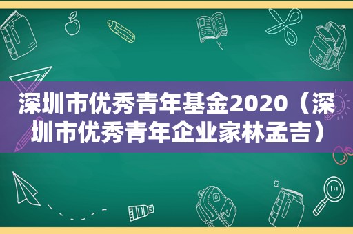 深圳市优秀青年基金2020（深圳市优秀青年企业家林孟吉）