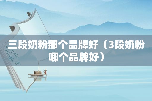 三段奶粉那个品牌好（3段奶粉哪个品牌好）