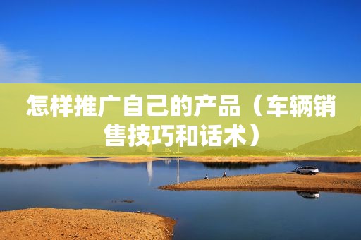 怎样推广自己的产品（车辆销售技巧和话术）